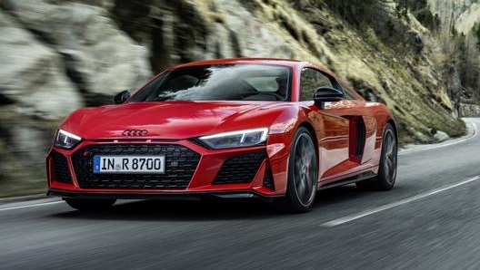 La  Audi R8 V10 Performance Rwd in versione coupé