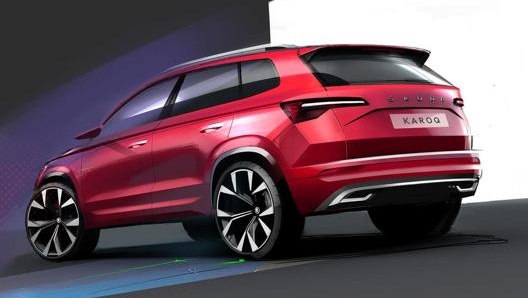 Il posteriore della Skoda Karoq