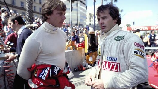 Didier Pironi e Gilles Villeneuve prima di una gara. Sky