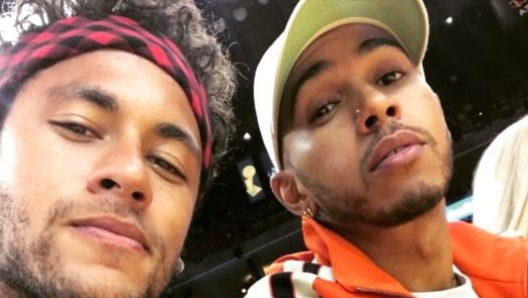 Neymar e Hamilton in una foto di qualche anno fa