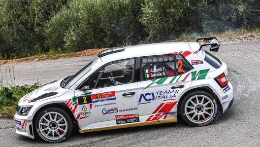 Fabio Andolfi navigato da Stefano Savoia su Skoda Fabia