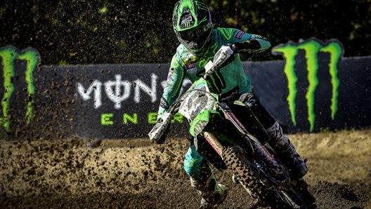 Romain Febvre (Kawasaki), vincitore di Gara 1 nel GP di Pietramurata