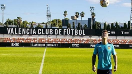 Quartararo sul campo di allenamento del Valencia