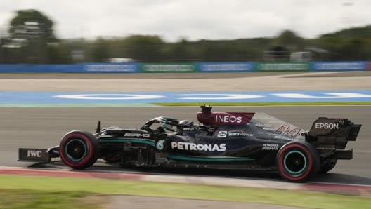 Lewis Hamilton in azione in Turchia. Ap