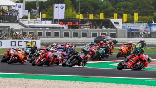 Il via del GP di Misano del 19 settembre. Afp