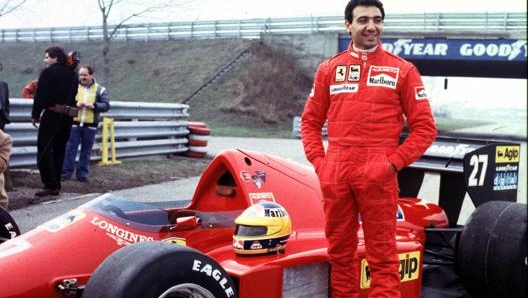 Michele Alboreto ai tempi della militanza in Ferrari. Ansa