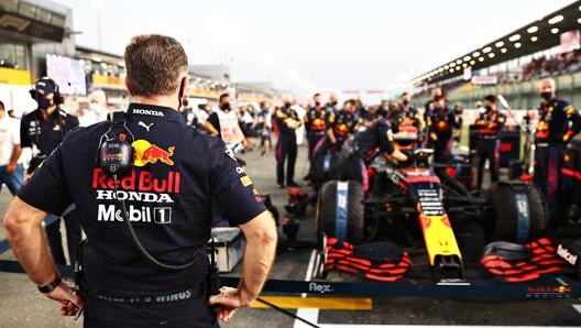 Christian Horner in griglia di partenza a Losail. Getty