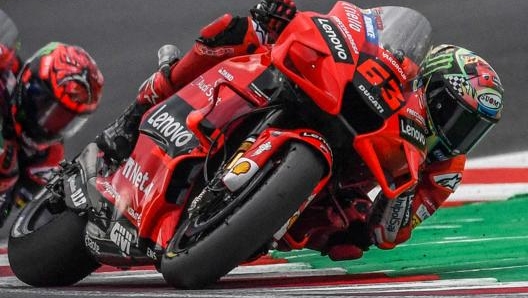 La Ducati di Bagnaia. Afp