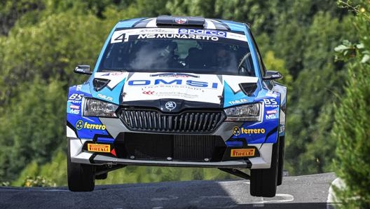 Stefano Albertini, vincitore del Rally 1000 Miglia 2021, su Skoda Fabia