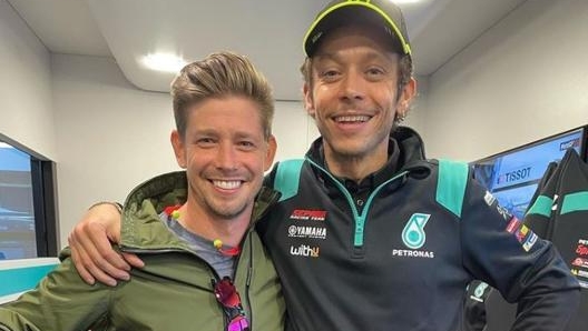 Casey Stoner e Valentino Rossi a Portimao, al GP Algarve 2021