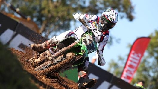 Romain Febvre (Kawasaki) vince una Gara 1 pazzesca a Pietramurata. Foto d’archivio Kawasaki