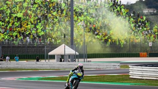 Il giallo che domina Misano. Afp