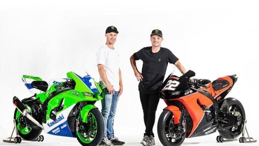 Grafiche e livree commemorative dei 125 anni del marchio Kawasaki per Rea e Lowes