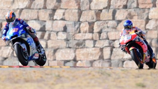 Alex Rins e Alex Marquez, 1° e 2°  al GP di Aragon 2020. Afp