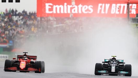 Leclerc e Bottas impegnati nell’ultimo GP di Turchia. Getty