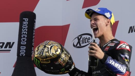 Quartararo festeggia il mondial. Ap