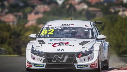 Nicola Baldan al via della gara italiana con Hyundai