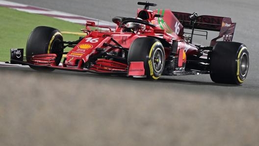 Charles Leclerc in azione in Qatar. Afp