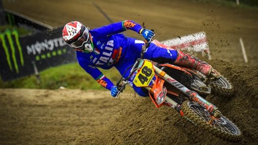 Lupino in azione al Motocross delle Nazioni di Mantova