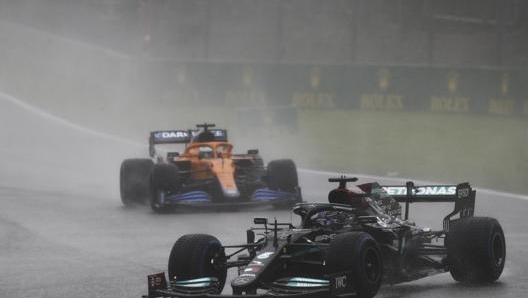 Un momento del diluvio di Spa. Epa