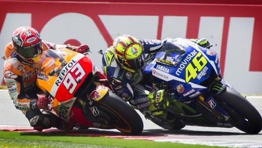 Contatto Marquez-Rossi ad Assen 2015. Ap