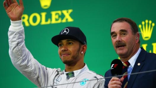 Lewis Hamilton con Nigel Mansell. Getty