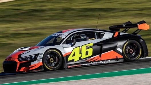 L'audi R8 Lms con cui Valentino Rossi ha effettuato i test a Valencia