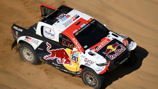 Nasser Al-Attiyah in azione. Afp