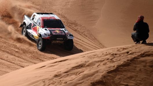 Nasser Al Attiyah in azione. Afp