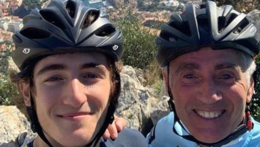 Jack insieme a pap Mick durante un allenamento in bici. Doohan sr  stato cinque volte campione del mondo in 500 (foto @jackdoohan)