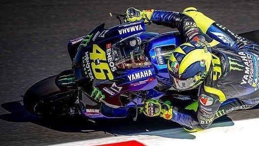 Rossi in azione a Misano: sulla pista di casa ha conquistato tre successi in top class (foto valeyellow46)