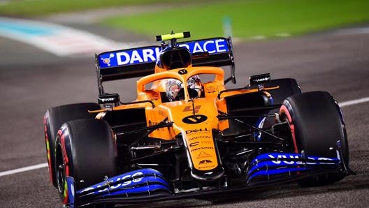 Norris in azione: 38 GP e un podio in carriera, tutti con McLaren. Afp