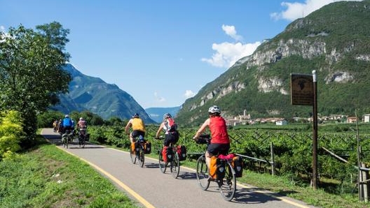 Cliclabile dell'Adige: foto Alfredo Croce -Archivio del Consorzio turistico Piana Rotaliana Konigsberg