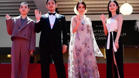 A Cannes da sinistra: Toko Miura, Ryusuke Hamaguchi, Reika Kirishima e Sonia Yuan. Epa