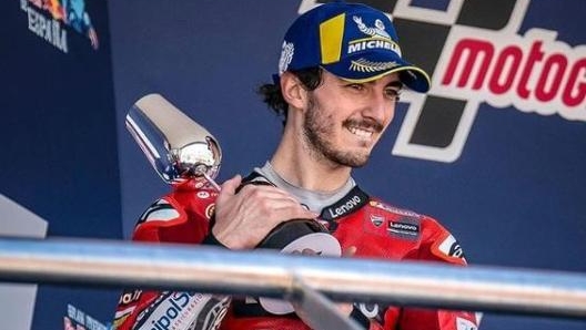 Tre podi conquistati in stagione da Bagnaia: secondo in Qatar, in Portogallo e in Spagna (foto @pecco63)