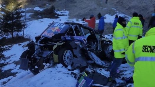 La Ford Puma di Formaux dopo il botto