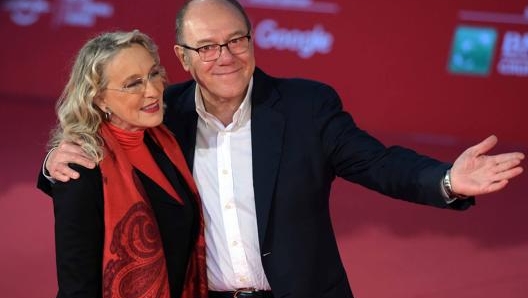 Eleonora Giorgi e Carlo Verdone alla Festa di Roma del 2017. LaPresse