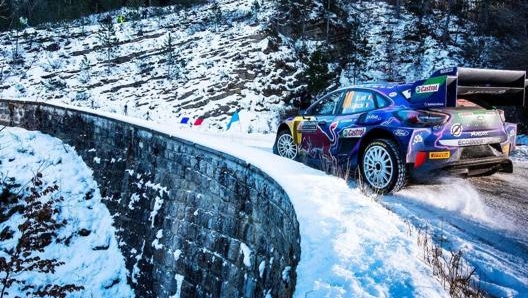 Sebastien Loeb e Isabelle Galmiche durante il Rally di Montecarlo 2022. Foto: Wrc