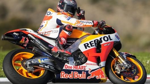 Marc Marquez nella sessione a Portimao