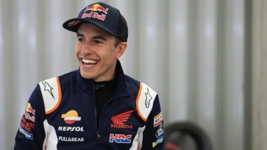 Marquez sorridente dopo  i test di Portimao