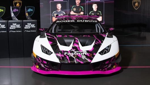 La la Lamborghini Huracán GT3 che sarà esposta nello  stand di Gazzetta Motori e LA7