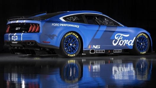 Nella Nascar la casa dell’Ovale blu è uno dei costruttori storici: questa la Ford Mustang per il campionato 2022. Nascar/Getty