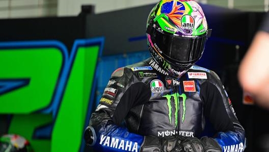 Franco Morbidelli ai box Yamaha a Sepang