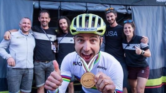 E sono nove: Schurter è ancora una volta campione del mondo nel cross country. L’ultimo sigillo in Val di Sole nel 2021 (foto @nschurter)