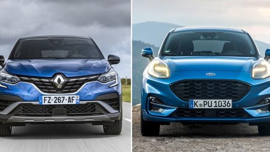 Renault Captur e Ford Puma sono due tra i Suv compatti più venduti in Italia