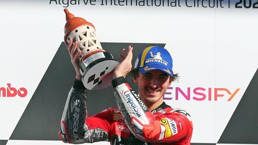 Francesco Bagnaia ha conquistato tre vittorie nel 2021: è il miglior pilota italiano in MotoGP. Epa