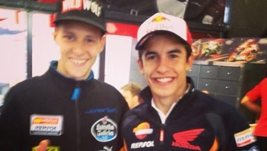 Un incontro tra Fabio Quartararo e Marc Marquez nel 2014, quando lo spagnolo era il re della MotoGP (foto @fabioquartararo20)