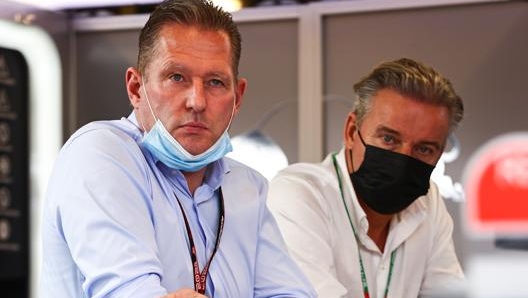 Verstappen padre durante il GP Abu Dhabi. Getty