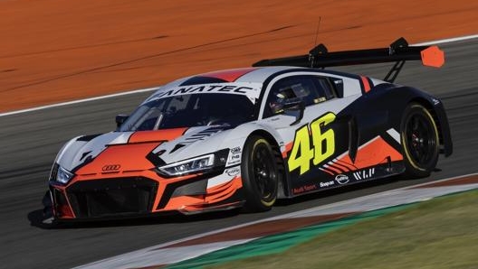 L’Audi R8 Lms che Valentino ha guidato nei test di fine 2021. Ferdi Kräling Motorsport-Bild GmbH