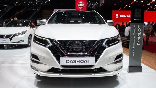 Una Nissan Qashqai esposta al salone di Ginevra